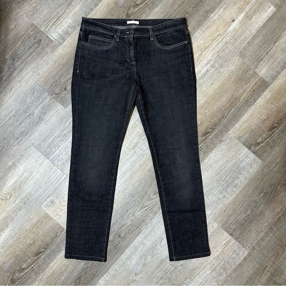 Eileen Fisher Jeans Women's Size 10 Dark Charcoal Grey / Black Stretch - Picture 1 of 5